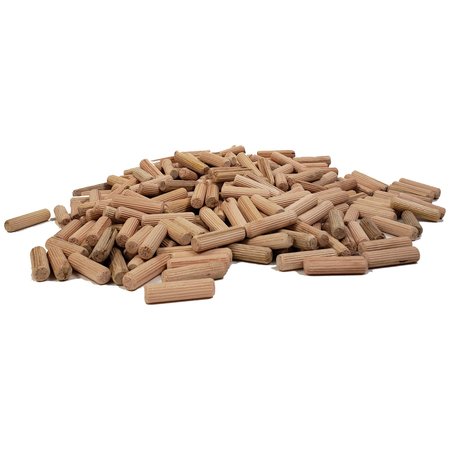 MILESCRAFT Dowel Pins 3/8in, 1000pcs. Fluted, hardwood dowel pins for strong joint 5402